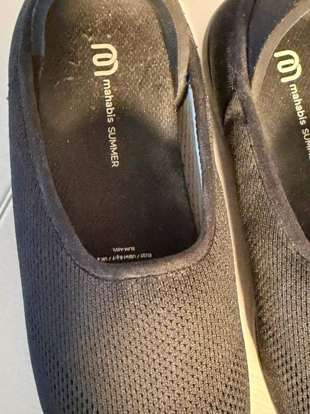 mahabis Summer Slip-On Mesh Slippers Black EU 37 / US 6.5-7 - Picture 4 of 7